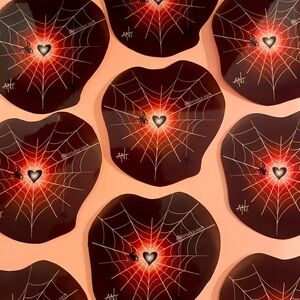 Red , Spider Halloween themed Stickers . Perfect for kids 🕸️ Size : 7 x 7 cm